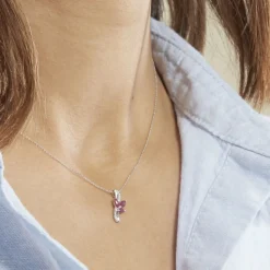 Histoire d'Or Collier Angie Or Blanc Diamant Et Rubis or blanc rubis Best