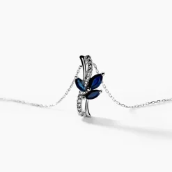 Histoire d'Or Collier Angie Diamant or blanc saphir