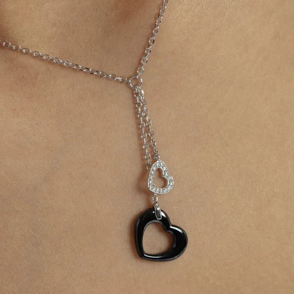 Histoire d'Or Collier Anissa Argent Blanc Céramique Et Oxyde De Zirconium Outlet