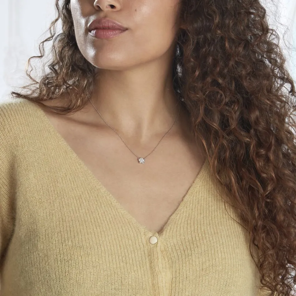 Histoire d'Or Collier Anne-charlotte Argent Blanc Oxyde De Zirconium New