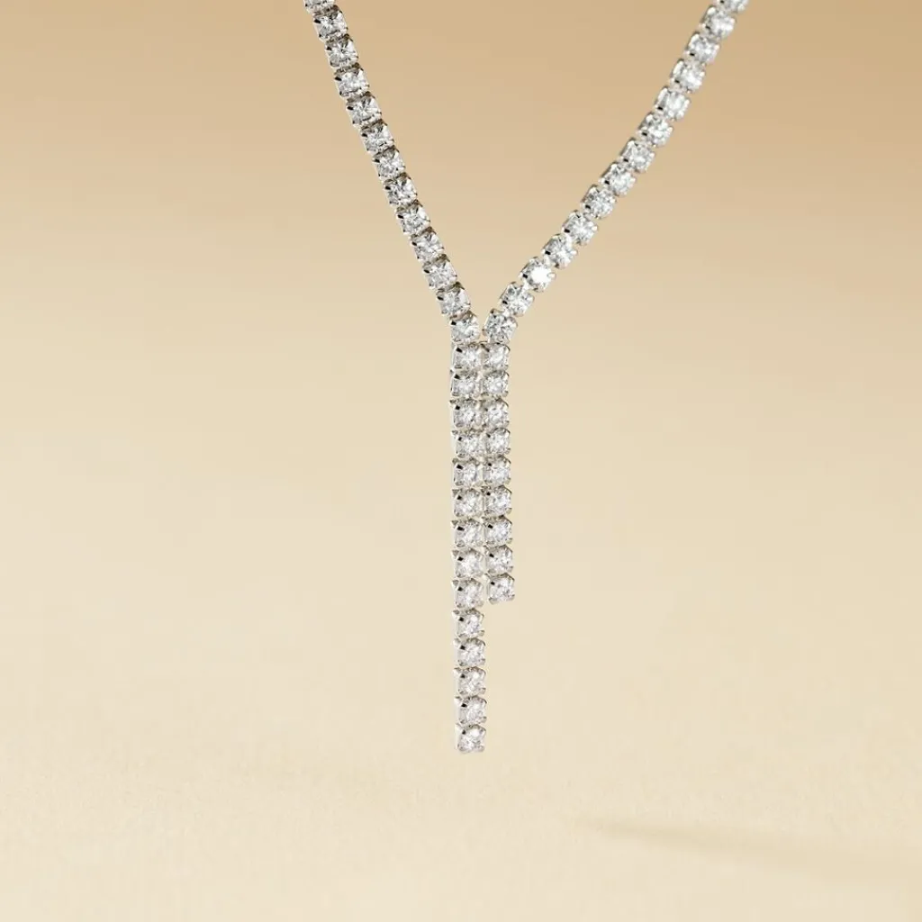 Histoire d'Or Collier Anthia Argent Blanc Oxyde De Zirconium New
