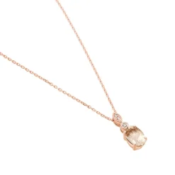 Histoire d'Or Collier Antonia Or Rose Morganite Et Oxyde De Zirconium Outlet