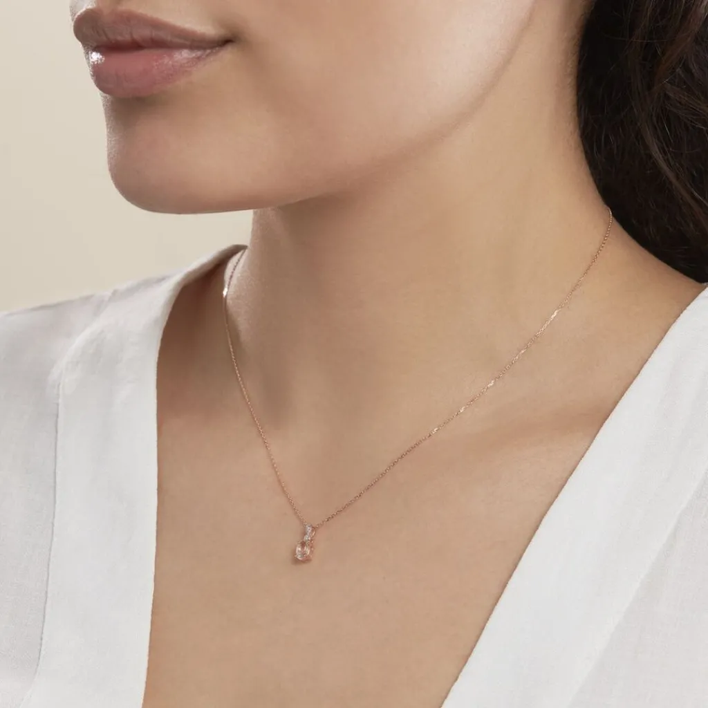 Histoire d'Or Collier Antonia Or Rose Morganite Et Oxyde De Zirconium Outlet