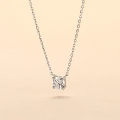 Histoire d'Or Collier Aphrodite Or Blanc Diamant Synthetique New