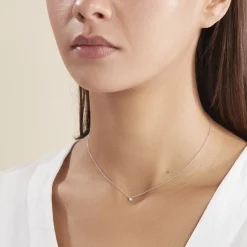 Histoire d'Or Collier Aphrodite or blanc diamant New