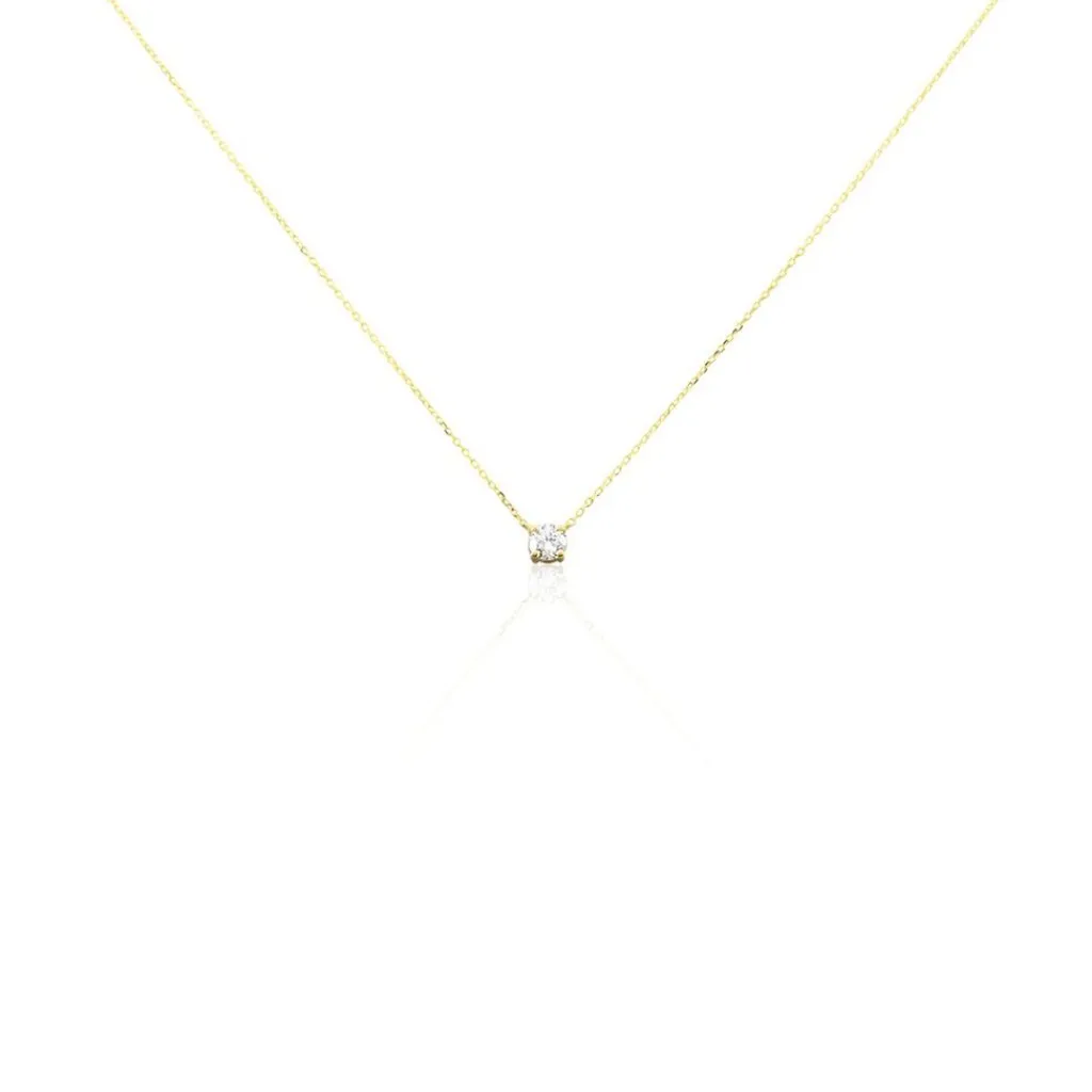 Histoire d'Or Collier Aphrodite Or Jaune Diamant Synthetique