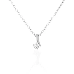 Histoire d'Or Collier April Argent Blanc Oxyde De Zirconium Outlet
