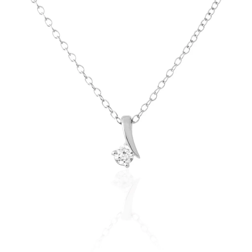 Histoire d'Or Collier April Argent Blanc Oxyde De Zirconium Outlet