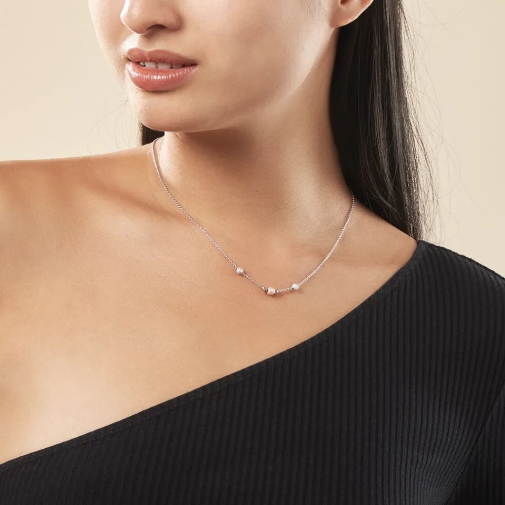 Histoire d'Or Collier Argent Bicolore Wilmart Outlet