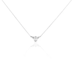 Histoire d'Or Collier Argent Blanc Afonso Oxyde De Zirconium Clearance