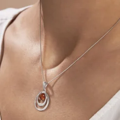 Histoire d'Or Collier Argent Blanc Alanna Ambre Outlet