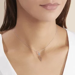 Histoire d'Or Collier Argent Blanc Angelika Pierres Synthetiques Online