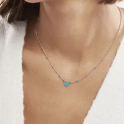 Histoire d'Or Collier Argent Blanc Augustine Hot