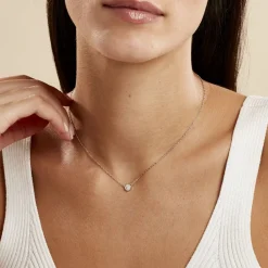 Histoire d'Or Collier Argent Blanc Auxana Oxyde De Zirconium argent blanc oxyde Hot