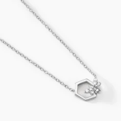 Histoire d'Or Collier Argent Blanc Bee Good Oxyde De Zirconium