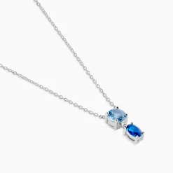 Histoire d'Or Collier Argent Blanc Brenna Oxydes De Zirconium argent blanc oxyde bleu swiss New