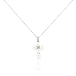 Histoire d'Or Collier Argent Blanc Burt Perles De Culture Oxydes De Zirconium