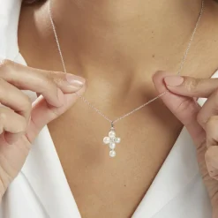 Histoire d'Or Collier Argent Blanc Burt Perles De Culture Oxydes De Zirconium