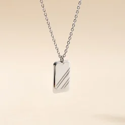 Histoire d'Or Collier Argent Blanc Djimy