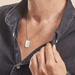 Histoire d'Or Collier Argent Blanc Djimy