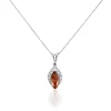 Histoire d'Or Collier Argent Blanc Enya Ambre Hot