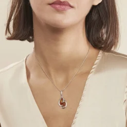 Histoire d'Or Collier Argent Blanc Hailey Ambre Sale