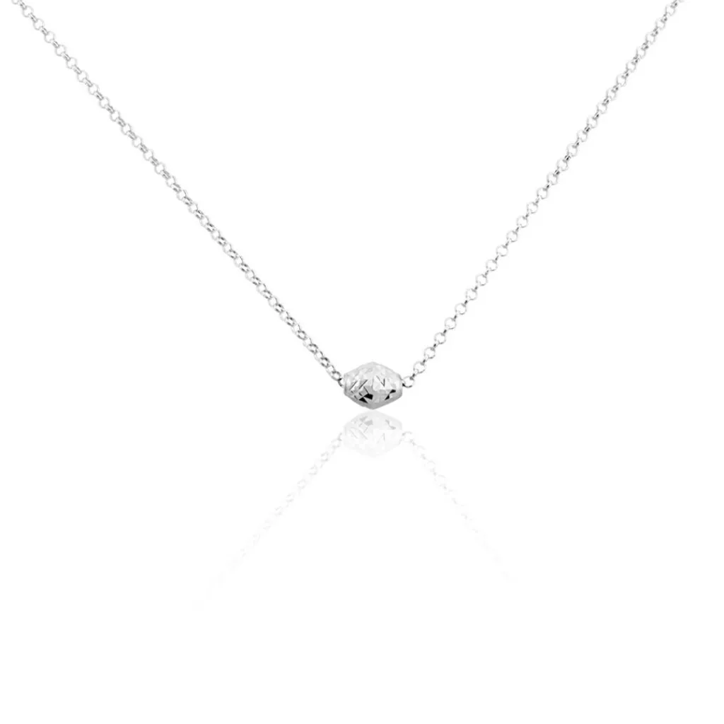 Histoire d'Or Collier Argent Blanc Jacquotte