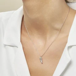 Histoire d'Or Collier Argent Blanc Jade Oxydes De Zirconium Clearance