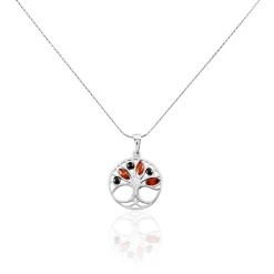 Histoire d'Or Collier Argent Blanc Odaya Ambre Hot