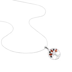 Histoire d'Or Collier Argent Blanc Odaya Ambre Hot