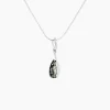Histoire d'Or Collier Argent Blanc Odilon Ambre