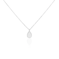 Histoire d'Or Collier Argent Blanc Paros Hot