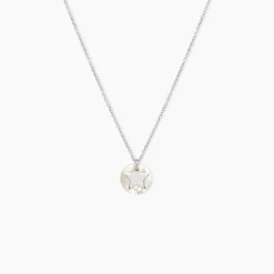 Histoire d'Or Collier Argent Blanc Pierine Nacre Discount