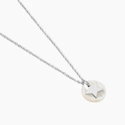 Histoire d'Or Collier Argent Blanc Pierine Nacre Discount