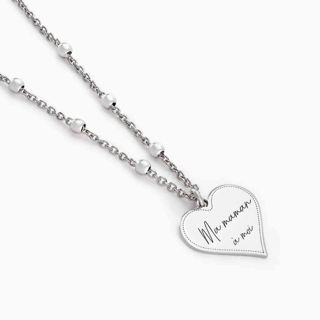 Histoire d'Or Collier Argent Blanc Valerien Hot