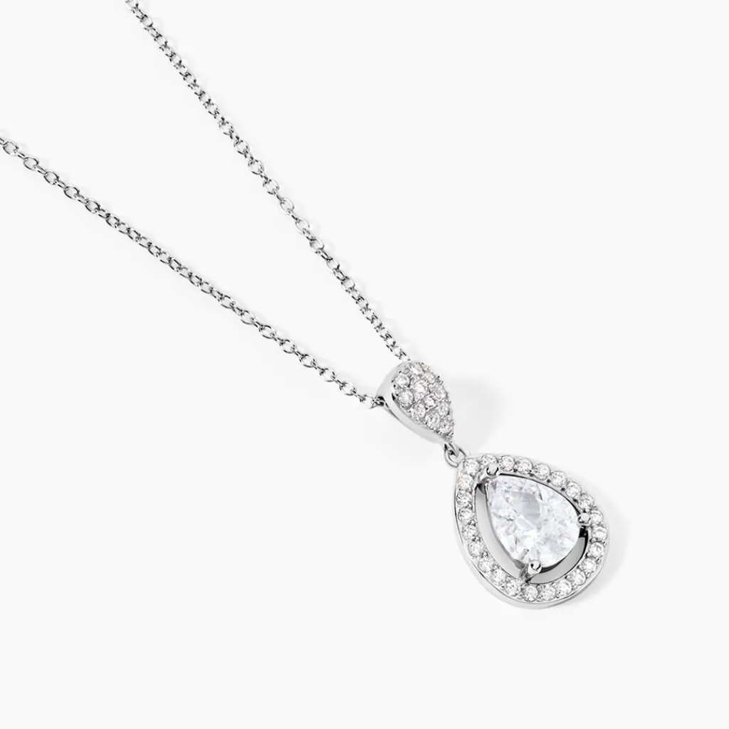 Histoire d'Or Collier Argent Blanc Zelie Oxyde De Zirconium Hot