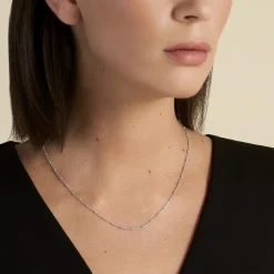 Histoire d'Or Collier Argent Polka argent blanc Best