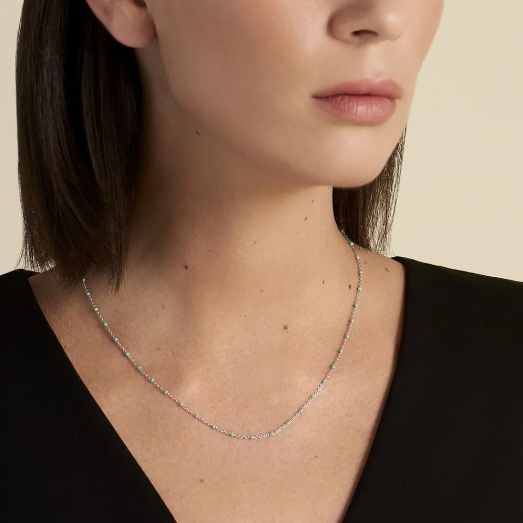 Histoire d'Or Collier Argent Polka argent blanc Best