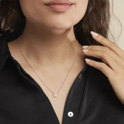 Histoire d'Or Collier Argent Rose Anne-lise Oxyde De Zirconium New