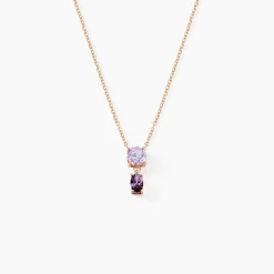 Histoire d'Or Collier Argent Rose Brenna Oxydes De Zirconium argent rose oxyde violet Hot