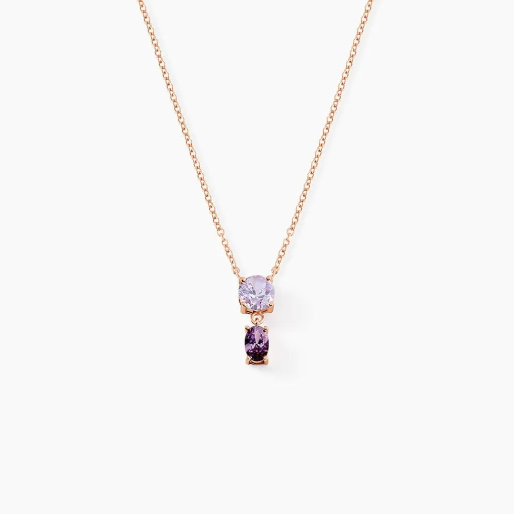 Histoire d'Or Collier Argent Rose Brenna Oxydes De Zirconium argent rose oxyde violet Hot
