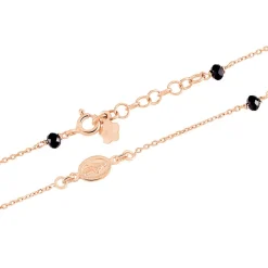 Histoire d'Or Collier Argent Rose Cirola Croix Vierge New