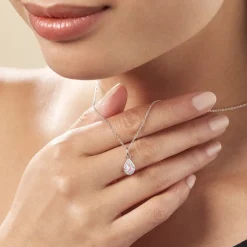 Histoire d'Or Collier Argent Tania Oxydes De Zirconium argent blanc oxyde rose Clearance