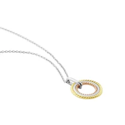 Histoire d'Or Collier Argent Tricolore Cainnech New