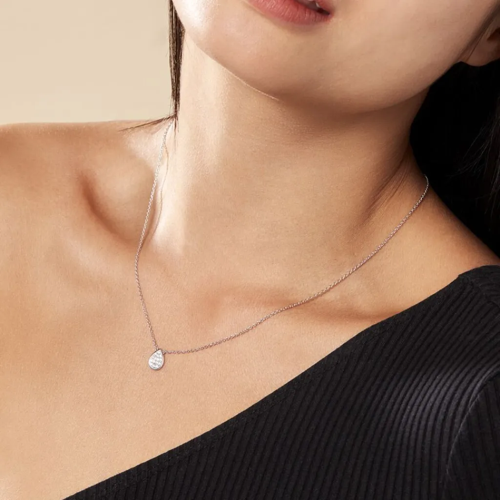 Histoire d'Or Collier Argent Tricoria Oxydes De Zirconium New