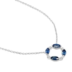 Histoire d'Or Collier Arlina Or Blanc Saphir Et Diamant Best