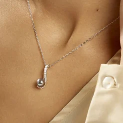 Histoire d'Or Collier Armance Argent Blanc Perle D'imitation Oxyde Discount