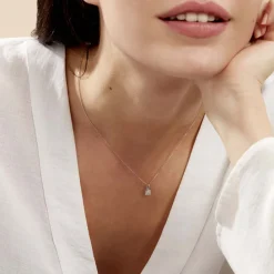 Histoire d'Or Collier Artemis Or Blanc Diamant Hot