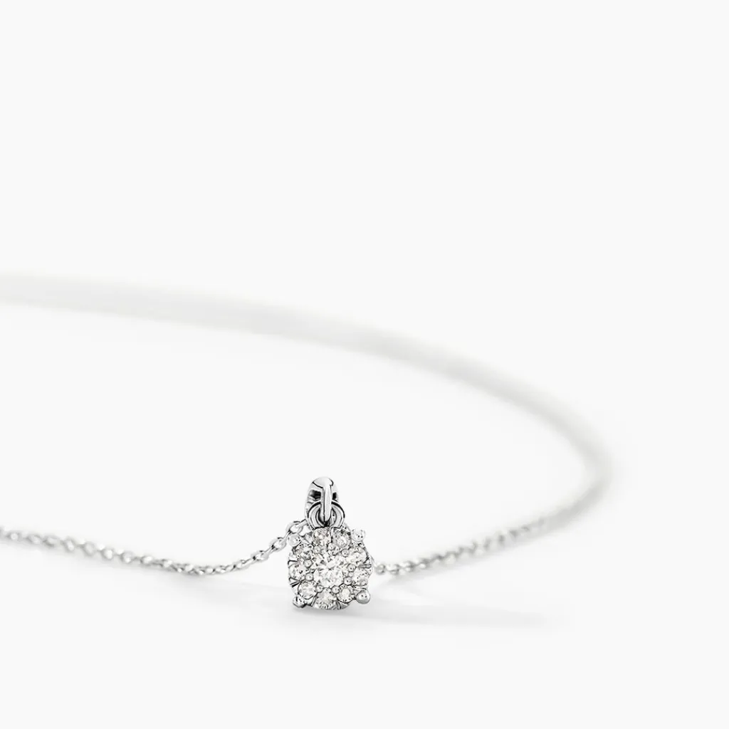 Histoire d'Or Collier Artemis or blanc diamant Outlet