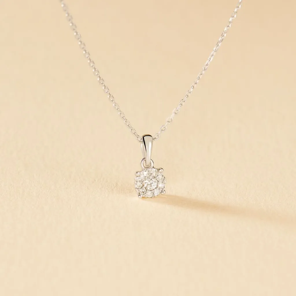 Histoire d'Or Collier Artemis or blanc diamant Outlet